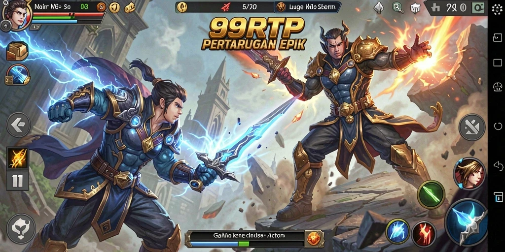 Screenshot utama menunjukkan aksi seru dalam gameplay 99RTP.