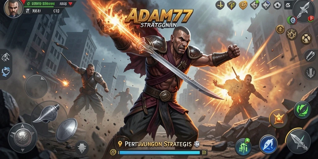 Tampilan permainan ADAM77 yang seru dan strategis.