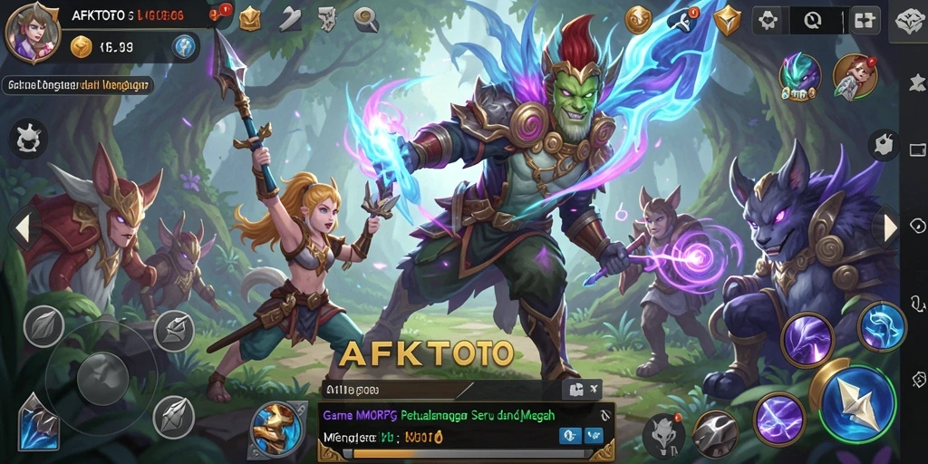 Gameplay AFKTOTO yang mendebarkan dan penuh aksi dalam dunia MMORPG.