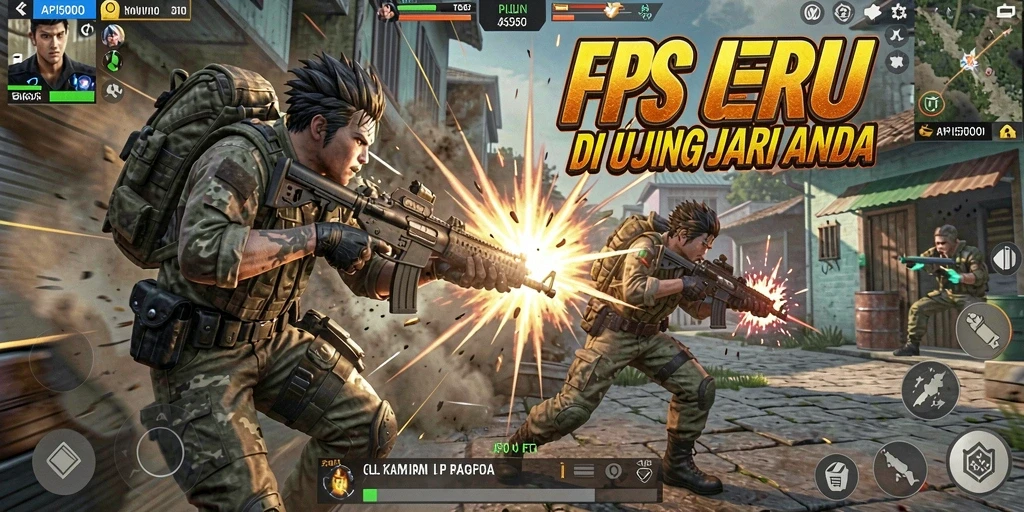 Tampilan gameplay menembak yang mendebarkan di API5000.