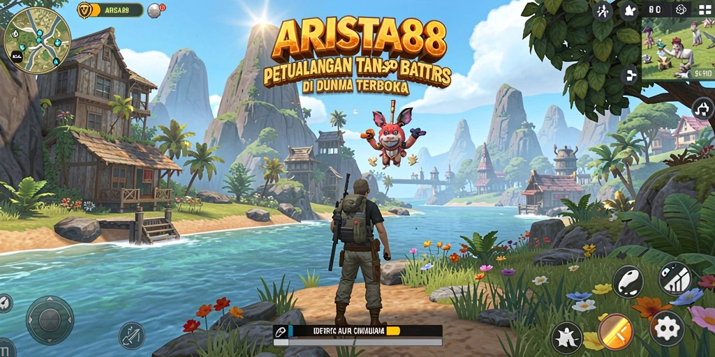 Tampilan gameplay ARISTA88 yang memukau dalam dunia terbuka.