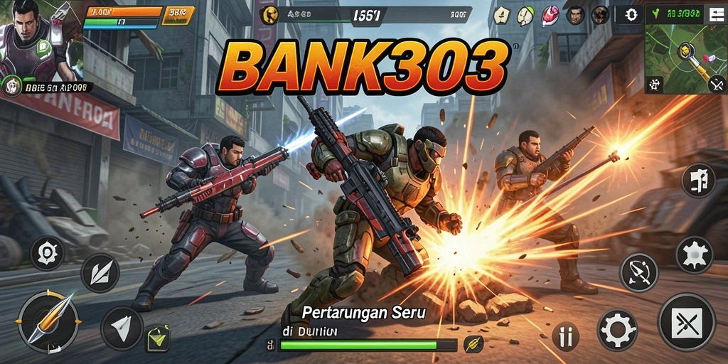 Screenshot BANK303 menampilkan pertempuran yang mendebarkan dan grafik yang mengesankan.