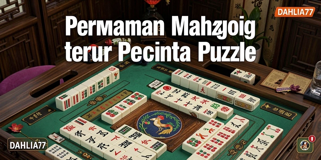 Tampilan gameplay menarik dari DAHLIA77 saat menyusun ubin Mahjong.