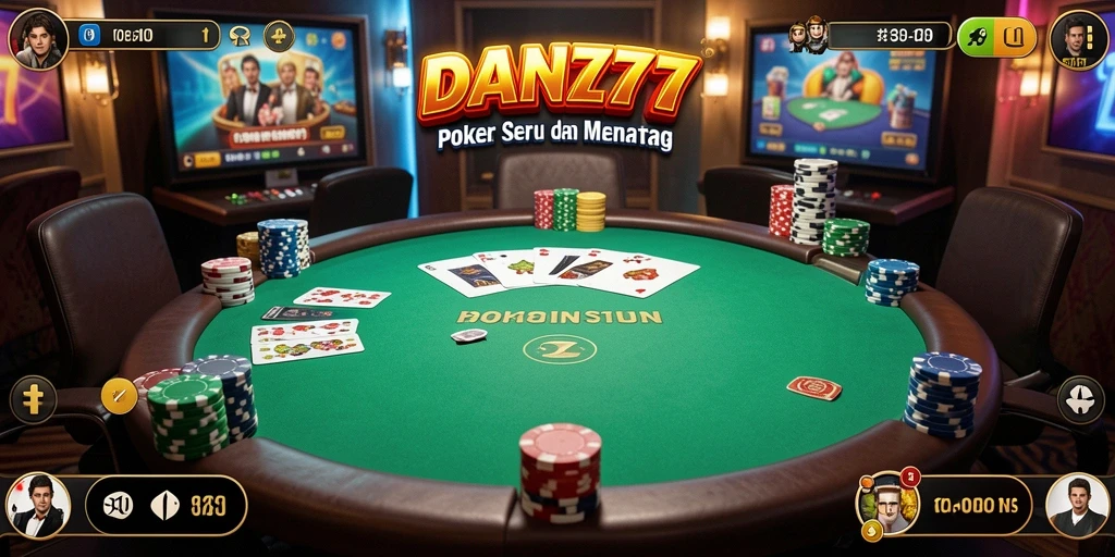 Screenshot utama DAN777 menunjukkan gameplay Poker yang seru.