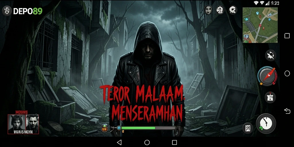 Tampilan gameplay mencekam dalam DEPO89, penuh dengan ketegangan dan kengerian.