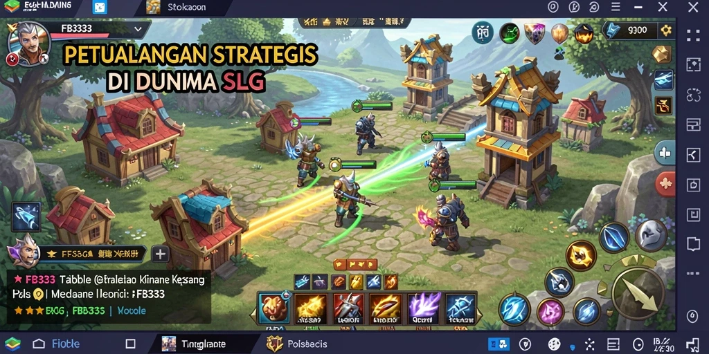 Screenshot gameplay FB333 menampilkan strategi membangun kerajaan.