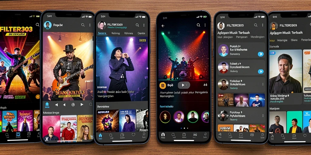 Tampilan gameplay musik yang interaktif dan menarik dalam FILTER303.
