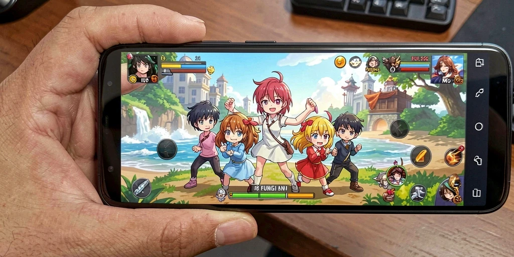 Screenshot utama FUJI66 menampilkan karakter Anime dalam pertempuran.