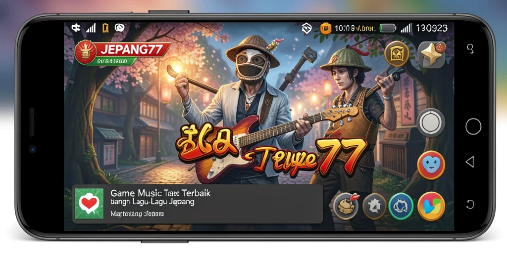 Screenshot JEPANG77 menampilkan gameplay seru dengan lagu-lagu Jepang.