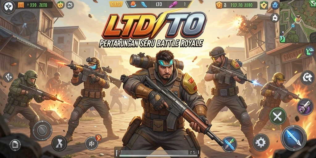 Gameplay seru LTDTOTO di arena Battle Royale yang menantang.