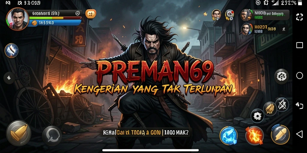 Tampilan gameplay PREMAN69 yang menyeramkan dan menegangkan.