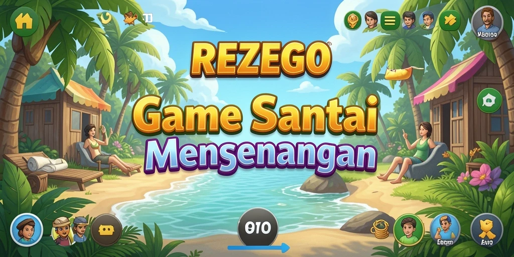 Tampilan gameplay REZEGO yang menarik dan berwarna-warni.