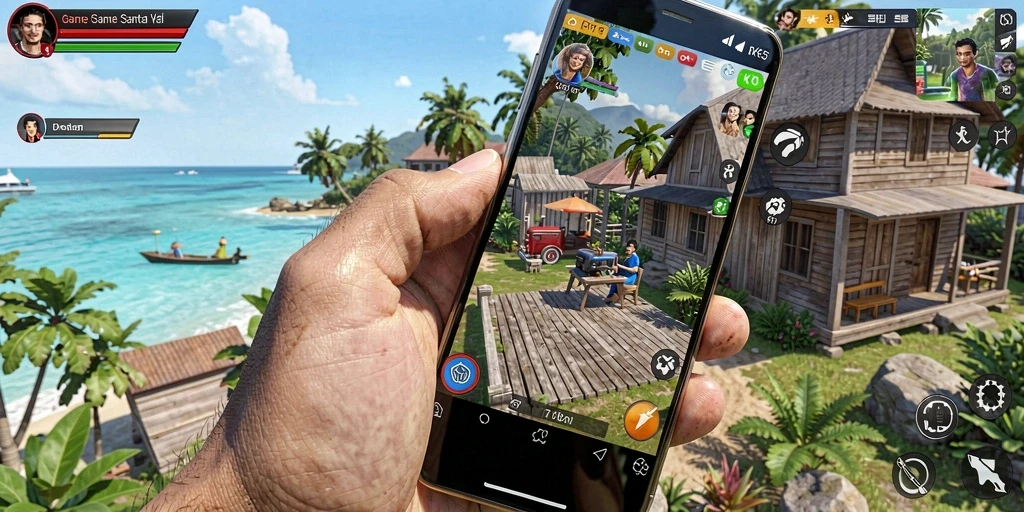 Tampilan gameplay RK55 yang santai dan menarik.