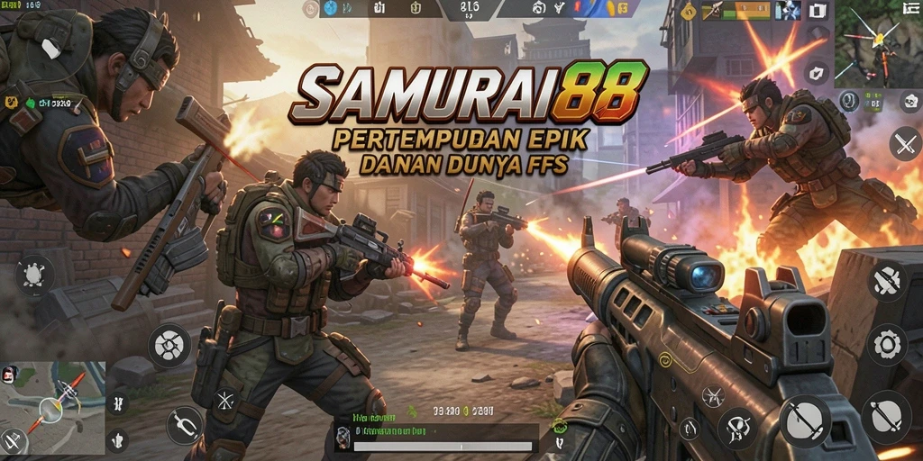 Tampilan aksi menegangkan di dalam game SAMURAI88.