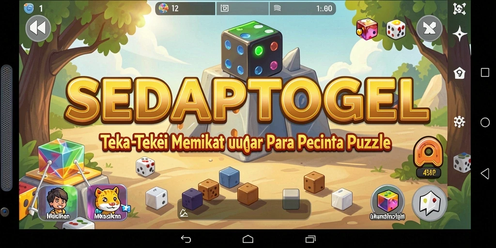 Tampilkan gameplay seru SEDAPTOGEL dengan tantangan puzzle.