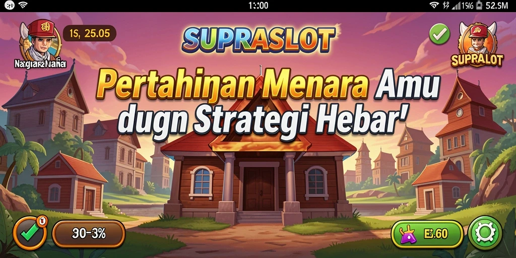 Tampilan gameplay menakjubkan dari SUPRASLOT dalam aksi Tower Defense.