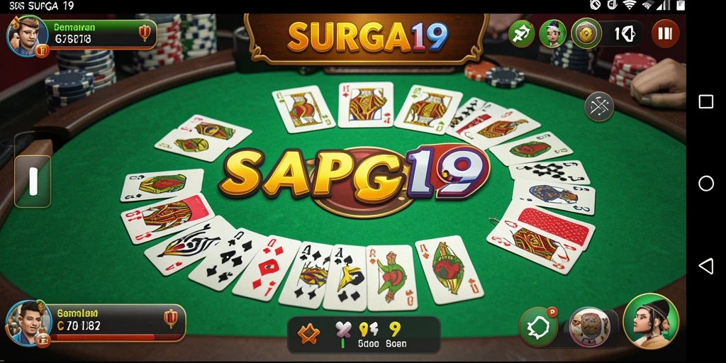 Tampilan gameplay seru dari SURGA19 permainan Gaple.