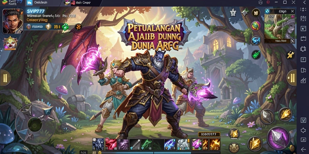 Screenshot menunjukkan aksi pertempuran seru dalam SVIP777.