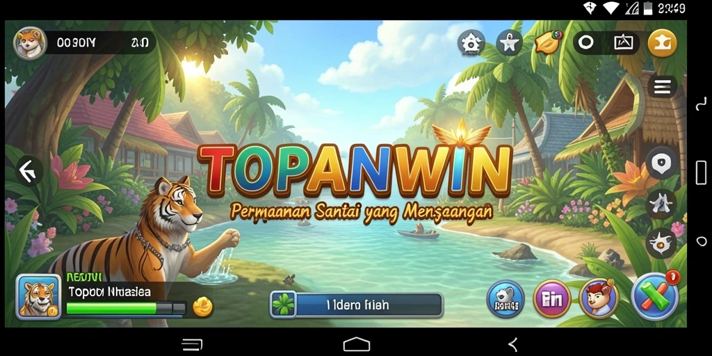 Screenshot menunjukkan gameplay santai dan menyenangkan di TOPANWIN.
