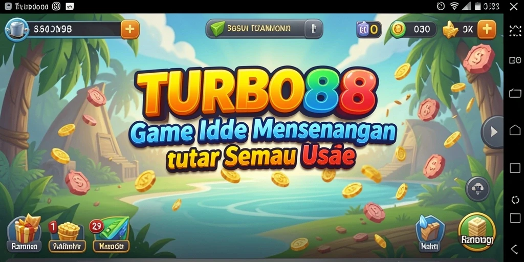 Screenshot menunjukkan gameplay santai dari TURBO88 dengan karakter aktif.