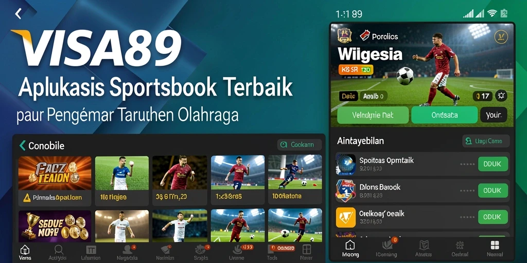 Tampilan gameplay utama VISA89 dengan berbagai opsi taruhan olahraga.