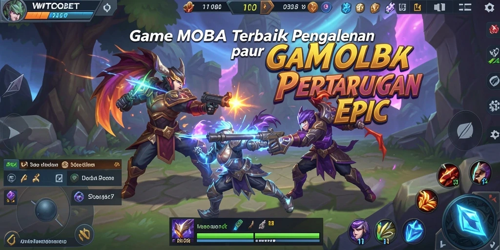 Screenshot utama dari gameplay seru WTOBET dengan pertarungan taktis.